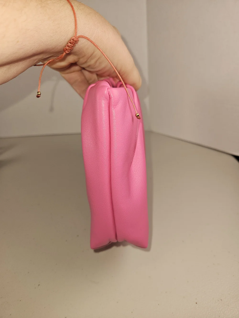 Elizabeth Arden Bright Pink Ruched Cosmetic Clutch